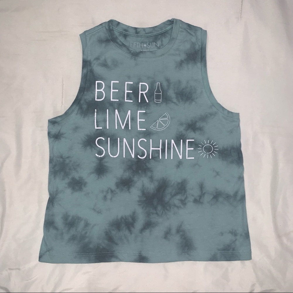 Turquoise Tie dye tank top